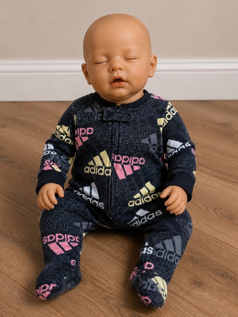 3m Girls Adidas Footie Pajamas